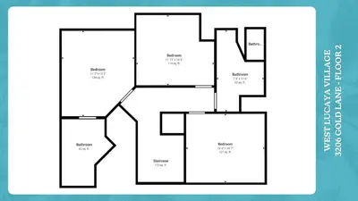 a black and white floor plan of a house at GDL3206 in Kissimmee