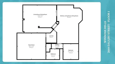 a rendering of a floor plan of a house at DB2644 Windsor Hills Resort 6 Bedroom in Orlando