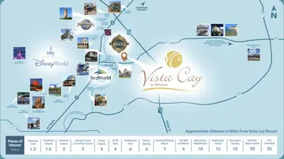a map of the vyssiyayayayayayayayaya map at Epic Universe New Modern Vista Cay Reserve Condo - 5005 in Orlando