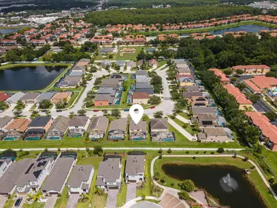an aerial view of a suburb with houses at Fantastic 5BR Themed Pool Home Near Disney World in Kissimmee