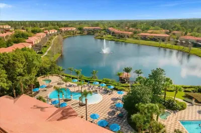 an aerial view of the pool at the resort at 3 Bedrooms 2 Bathrooms Encantada 3070 Wo in Kissimmee