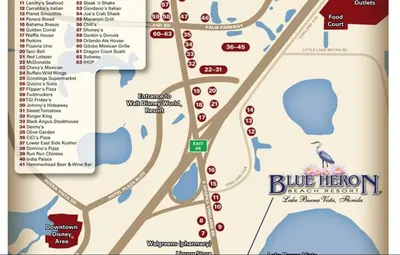 a map of blue horizon field hospital at Beautiful Orlando Lakefront Condo 5 MINUTES FROM DISNEY in Orlando