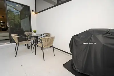 a table and chairs with a tent in a room at 10251 EBB Tide Lane in Orlando