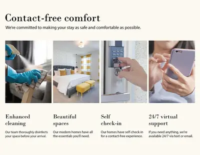 a collage of photos of a hospital room with a person holding a phone at Comfortable Suite Near Disney w Pool and Hot Tub in Orlando