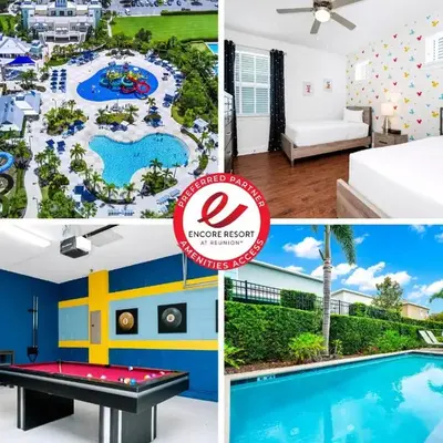 Spacious Home With Private Pool And Game Room Near Disney With Waterpark Access At Encore Resorts Reunion - 390La