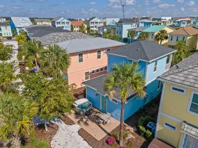 an aerial view of a row of houses at Get Happy in Orlando