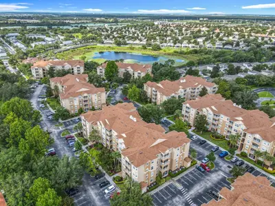 an aerial view of the apartment complexes at the preserve apartments at Windsor Hills Modern 3BR Condo with Resort Amenities in Orlando