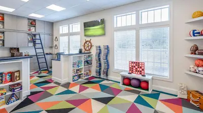 a childs room with a colorful floor at Marriott's Harbour Lake 2BR Apartment with Resort Access in Orlando