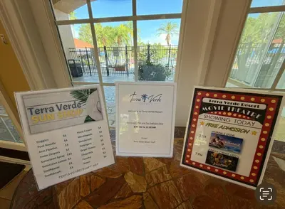 a group of signs sitting on top of a table at Family & Group Haven-Resort Style Living-Near Disney in Kissimmee