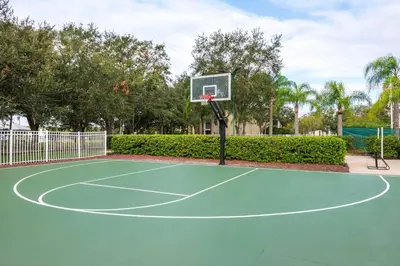 a basketball hoop on a tennis court at Hilton Vacation Club Cypress Pointe Orlando in Orlando
