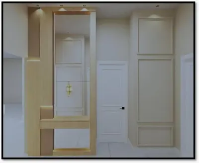 a room with two white doors and a mirror at Brand New 15 Bedrooms Single Family Paradiso 37SA in Orlando