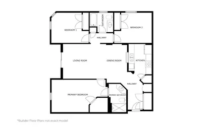 a floor plan of a house at Private 3 Bed 2 Bath House - Cozy family vacation home sleeps up to 6 guests in Orlando