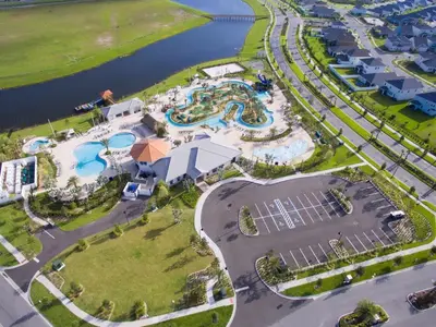 an aerial view of the water park at the resort at Disney Getaway Private Pool Themed Bedrooms. Book Now SLR503 in Kissimmee