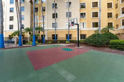a basketball court in front of a building at Orlando 2BR Apt Full Kitchen Epic Universe in Orlando