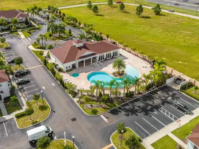 an aerial view of a parking lot at a resort at TVPM-3230WA in Kissimmee