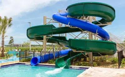 a water slide at a water park at 3161 PARADOX CIRCLE UNIT 406 KISSIMMEE 2 BEDS in Kissimmee