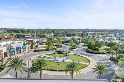 an aerial view of a town with palm trees at 8070-304 Luxury 2BR Apt Kissimmee Orlando Disney in Orlando