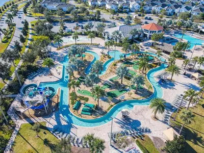 an overhead view of a water park at a resort at 4731#208- 3BR Condo 10min Disney 2 WaterParks in Kissimmee
