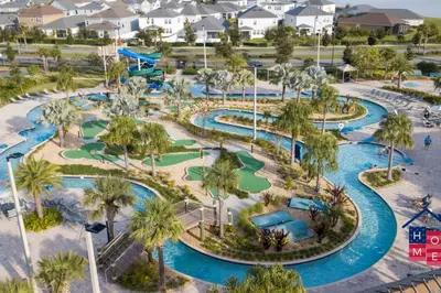 an aerial view of a water park at Stunning Condo in the Heart of Orlando in Kissimmee