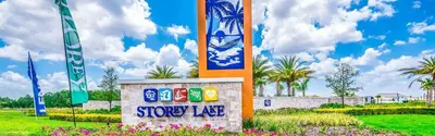 a sign for a store in a park at Cozy 2 Bedrooms At Storey Lake in Kissimmee