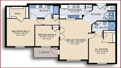 a floor plan of a house at Conservation View Updated WOW in Orlando
