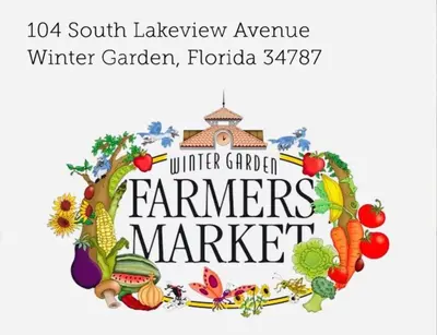 a sign for the winter garden farmers market with fruits and vegetables at LuXury Stay | Pool + Gym + Fast Wi-fi in Orlando
