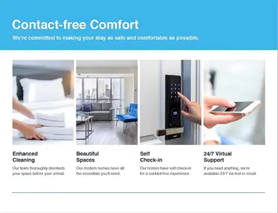 a screenshot of a hotel room with a person holding a tablet at Spacious Suite close to Disney w Pool Hot Tub Arcade in Orlando