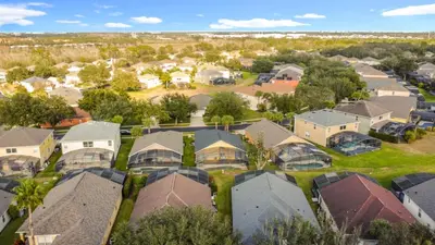 an aerial view of a residential neighborhood with houses at Emerald Island Disney Villa with Pool & Spa in Kissimmee