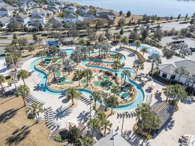 an aerial view of the pool at the resort at Kingdoms and Galaxies Luxury Villa in Kissimmee