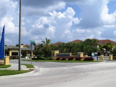 an empty street in front of a resort at Family 4-Bedroom Pool Home Near Disney World in Kissimmee