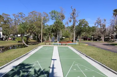 a tennis court in the middle of a park at Tropical Palms Resort in Orlando