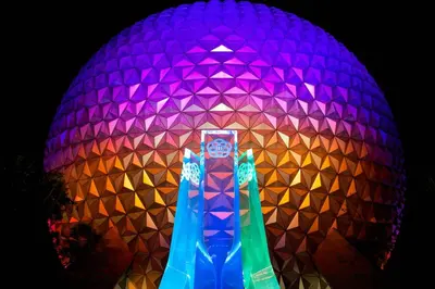 a view of the peace dome at night at 2582 Windsor Hills in Orlando