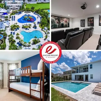 Vibrant Elite Home With Theater Room And Waterpark & Resort Access Near Disney At Encore Resort - 7603Mc