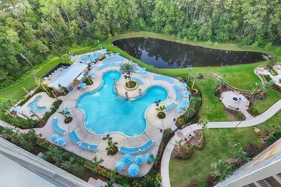 an aerial view of a pool at a resort at Vacation Village Orlando, Celebration in Orlando