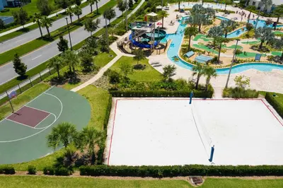 an overhead view of a basketball court at a resort at Five Bedrooms Home with Pool 4851 in Kissimmee
