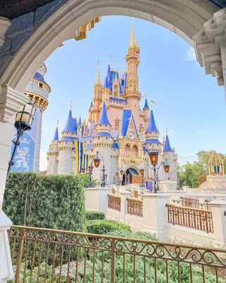a view of the castle at sleeping beauty at Family Vacation Villa, Water Park, Endless Amenities in Kissimmee