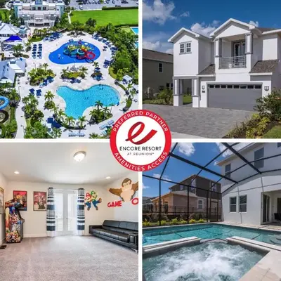 Luxurious Home Near Disney With Game Room And Waterpark & Resort Access At Encore Resorts Reunion - 371Fl
