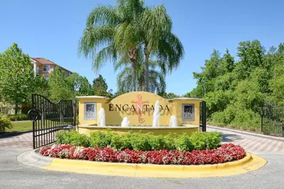 a park with a sign that says event park at Encantada -4 Bedroom Townhome W- Splashpool-2651En in Kissimmee