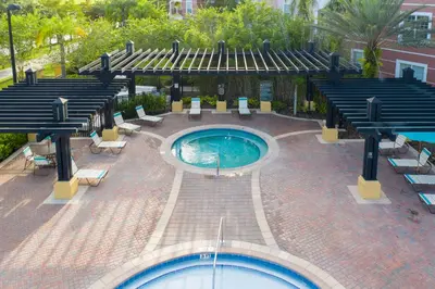 an overhead view of a swimming pool in a building at Wonderful Apt Convention Center VistaCay VC50253 in Orlando