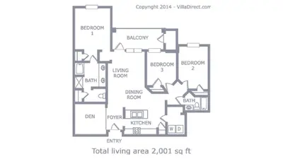 a floor plan at Chantilly Condo - closer to Disney and Universal in Orlando
