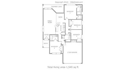 a floor plan of a house at Castaway Getaway - Very popular 4 bed family pool home on Terra Verde Resort - close to Disney World in Kissimmee