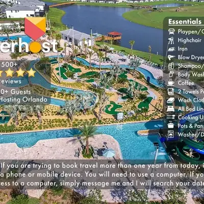 F - New 4 Bedroom Home - 5 Miles to Disney - Free Water Park - Private Pool