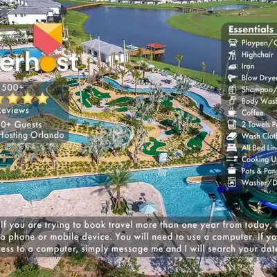 H - New 2 Bedroom Condo - 5 Miles to Disney - Free Water Park