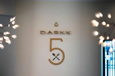 a wall with a sign with the number five on it at DASKK Orlando Hotel near Universal Blvd, an Ascend Collection Hotel in Orlando