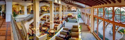 an overhead view of the lobby of a shopping mall at Rosen Shingle Creek Universal Blvd in Orlando