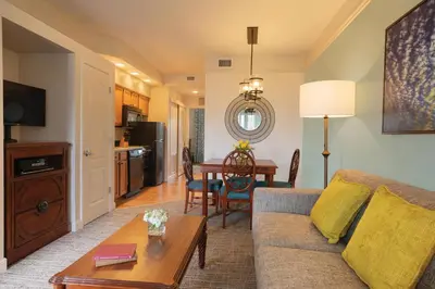 a living room with a couch and a table at Sheraton Vistana Villages Resort Villas, I-Drive Orlando in Orlando