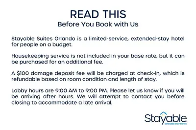 a page of a webpage with a screenshot of a text box at Stayable Orlando at Florida Mall in Orlando