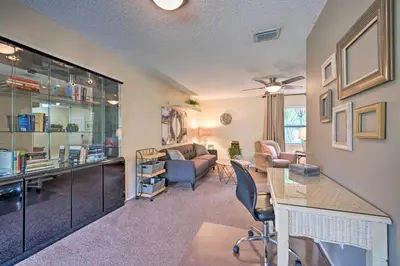 a living room with a couch and a table at Pet-Friendly Apopka Home 30 Mi to WDW! in Orlando