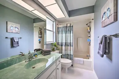 a bathroom with a sink and a toilet at Pet-Friendly Apopka Home 30 Mi to WDW! in Orlando