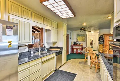 a kitchen with a sink and a counter top at Sandford Vacation Rental Near Airport and Lake! in Sanford